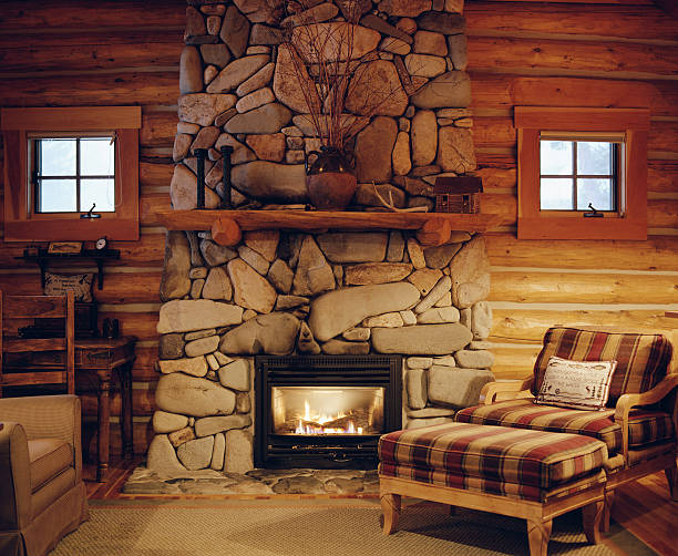  Stone Fireplace 